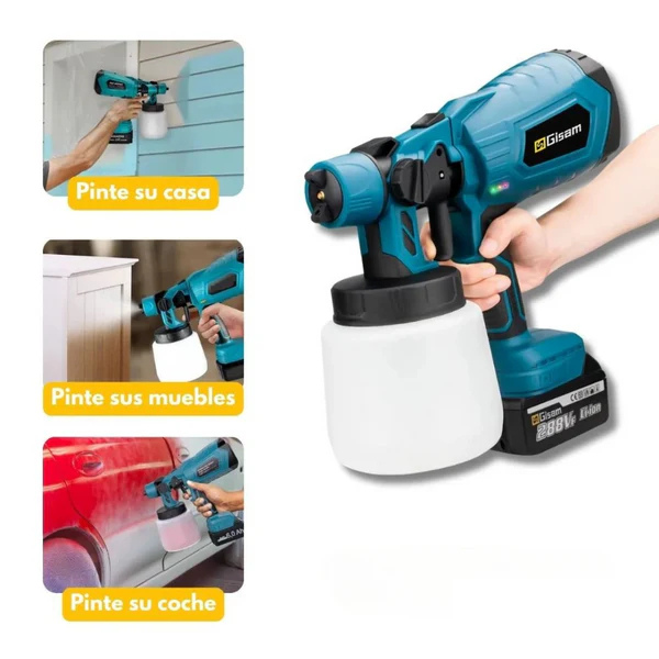 SprayMaster PRO™ - Pistola Pulverizadora Inalámbrica Profesional con 2 baterias